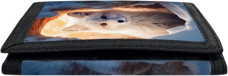 GLUDEAR Kids Boys Girls Wallet Trifold Youth Wallet Coin Pocket Card Holders Animal Wallets Money Organizer,Snow Cave Cute Fox - Image 5